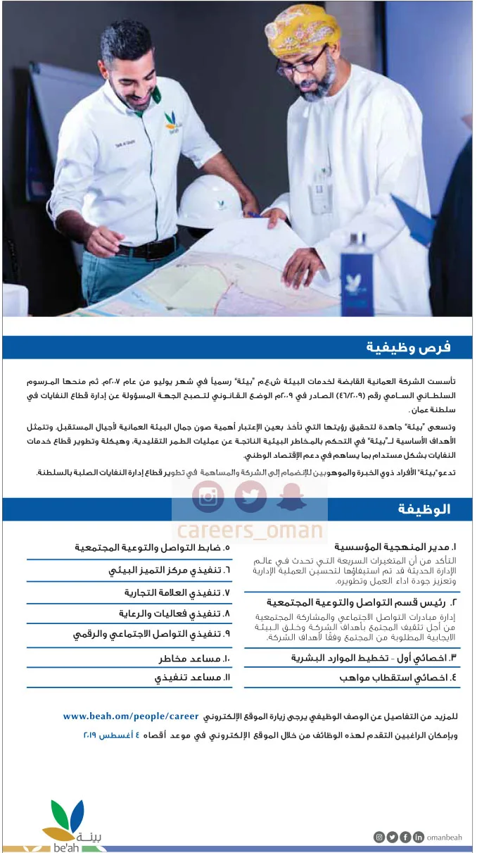 وظائف شاغرة: الخميس 25 / 7 / 2019م